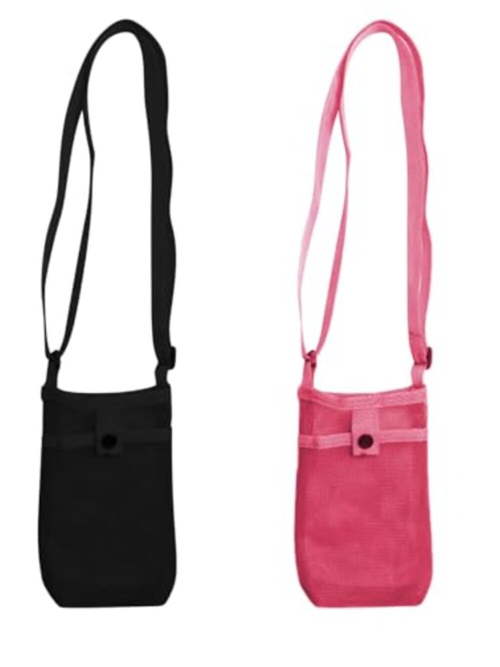 Water Bottle Holder Bag Portable Leakproof Nylon Mesh Adjustable Shoulder Strap